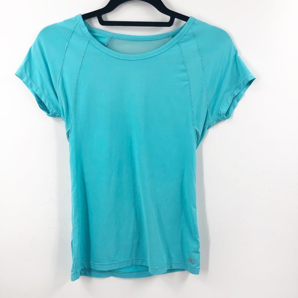 ✅ ALO Turquoise SIZE‎ Small Short Sleeve Athletic Top